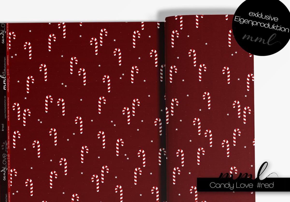 SoftTouch Sweat-Stoff "candy love #red" (0,25 m)