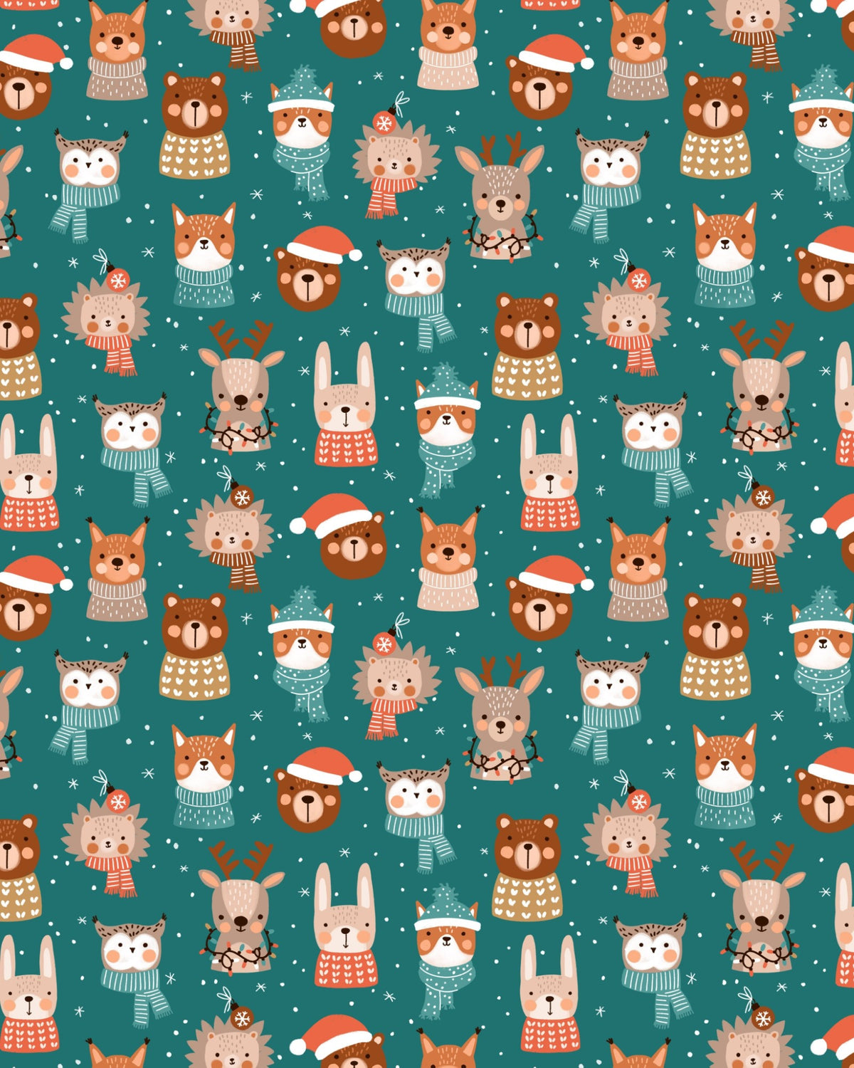 festive animals #teal