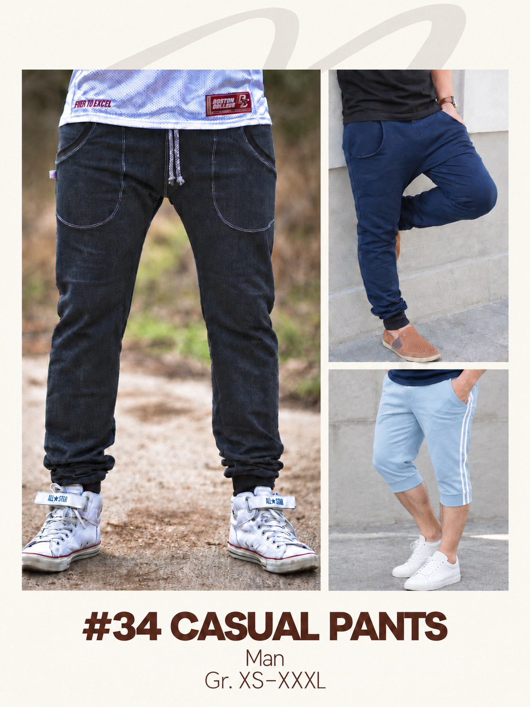 #34 E-Book "Casual Pants men" (XS-XXXL) (digital)