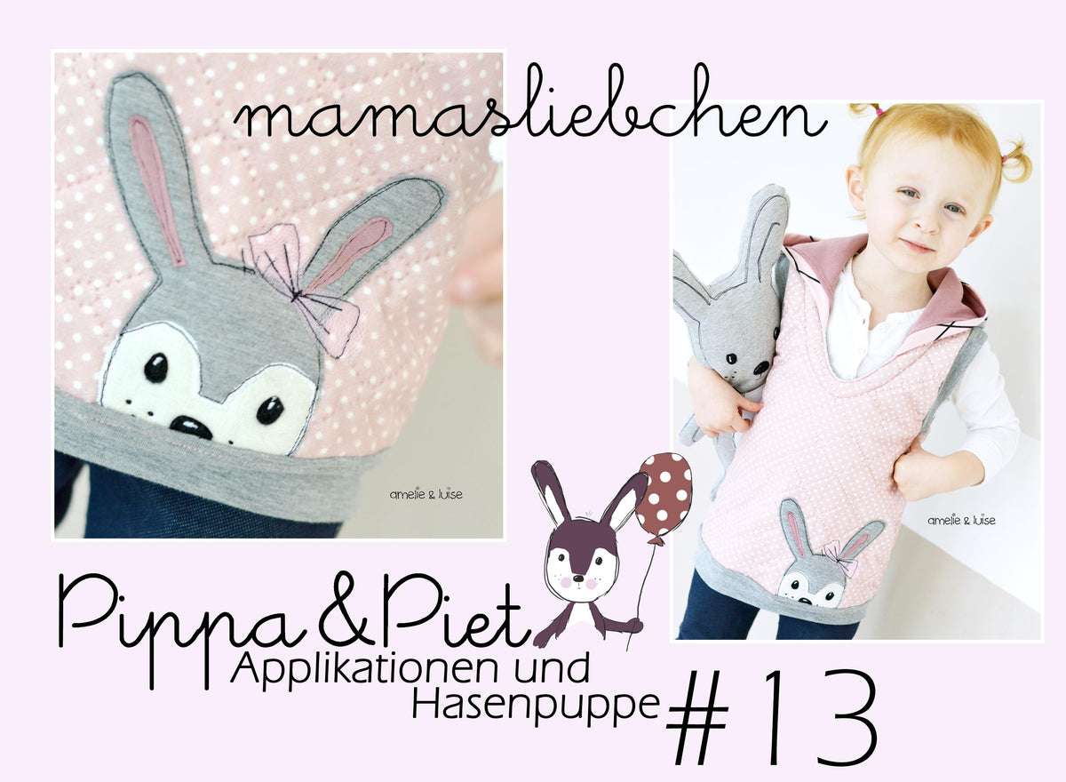 Applikationsvorlagen Hase Applikationen "Pippa&Piet" von mamasliebchen (digital)