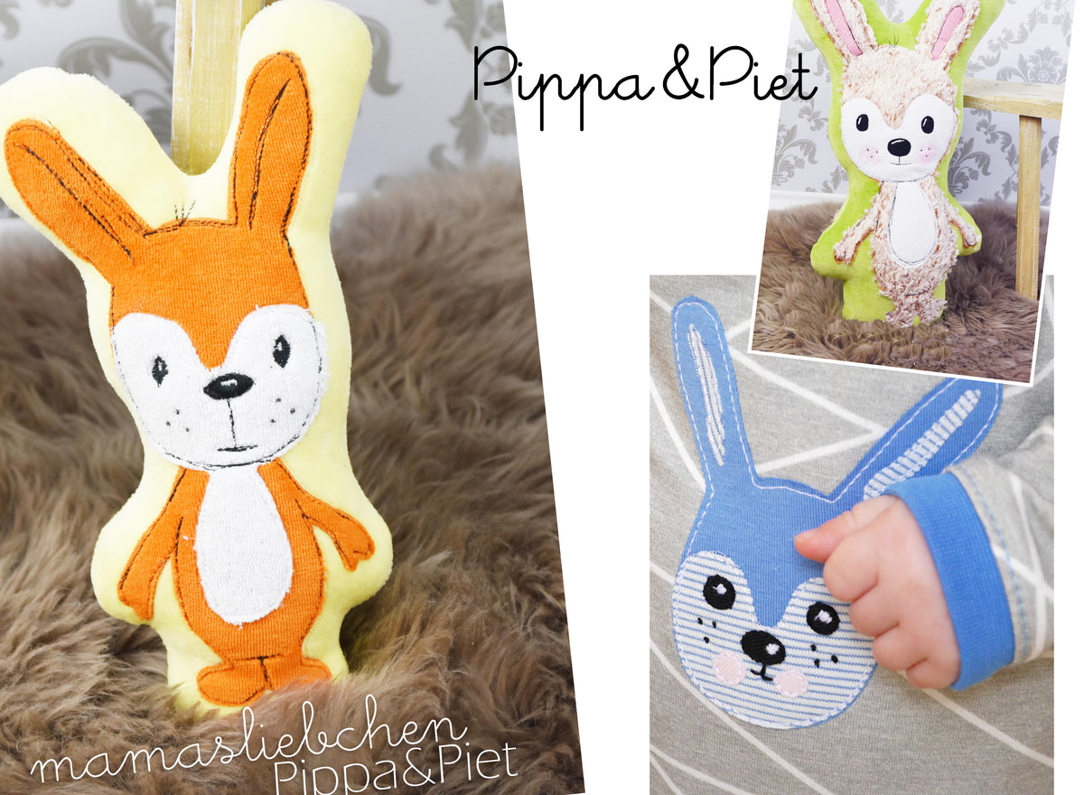 Applikationsvorlagen Hase Applikationen "Pippa&Piet" von mamasliebchen (digital)