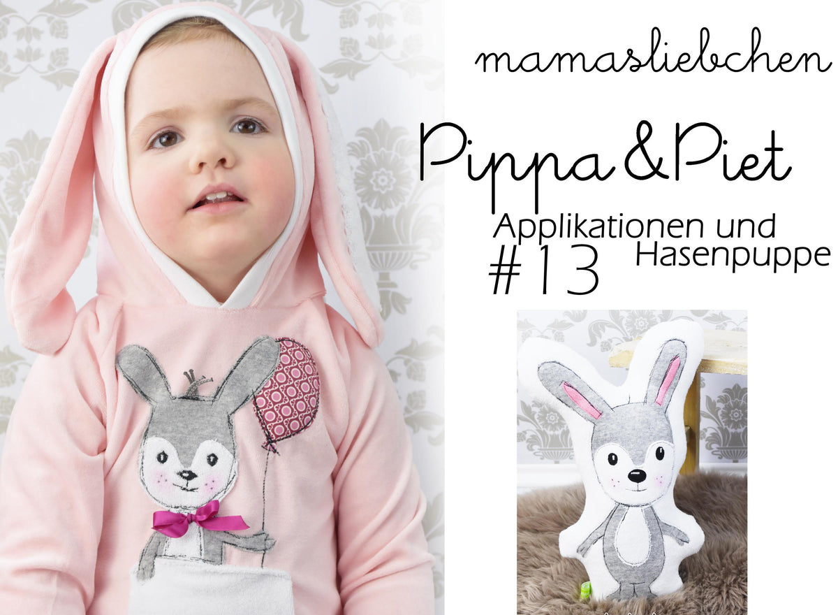 Applikationsvorlagen Hase Applikationen "Pippa&Piet" von mamasliebchen (digital)
