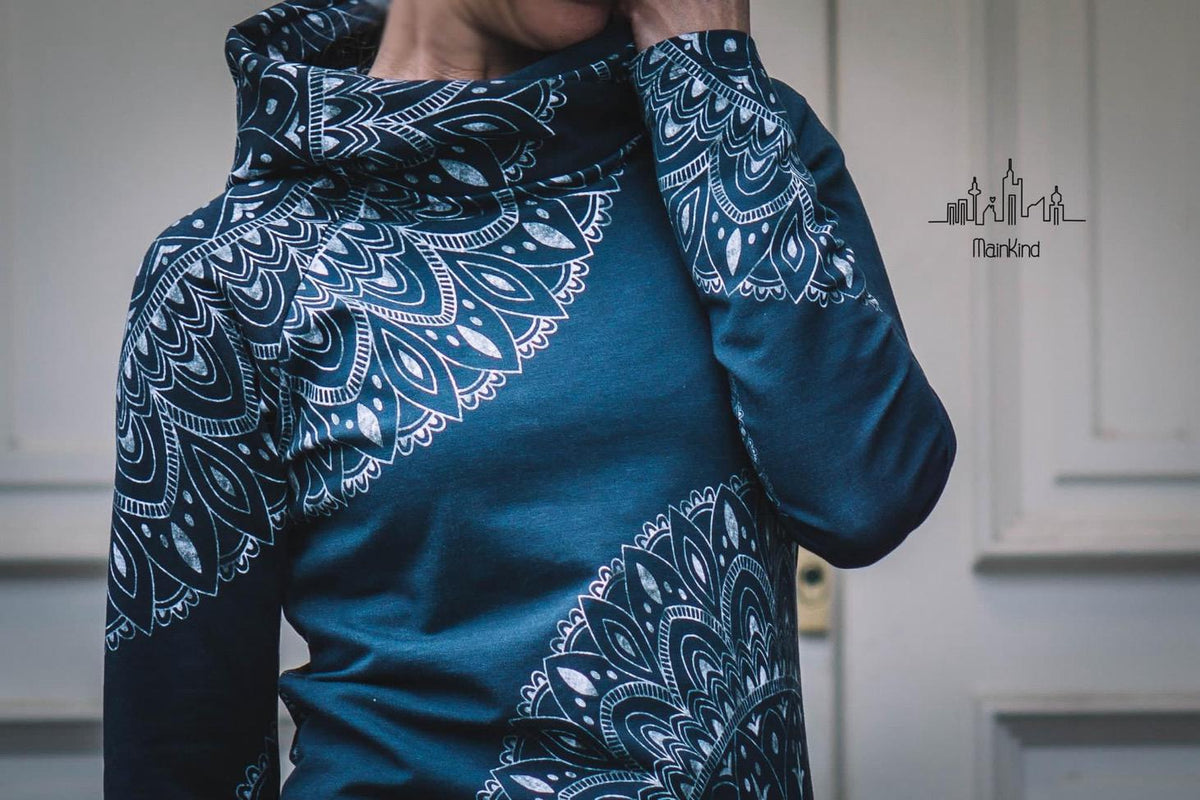 SoftTouch Sommer-Sweat-Stoff "amazing #blue silver" (0,25m)