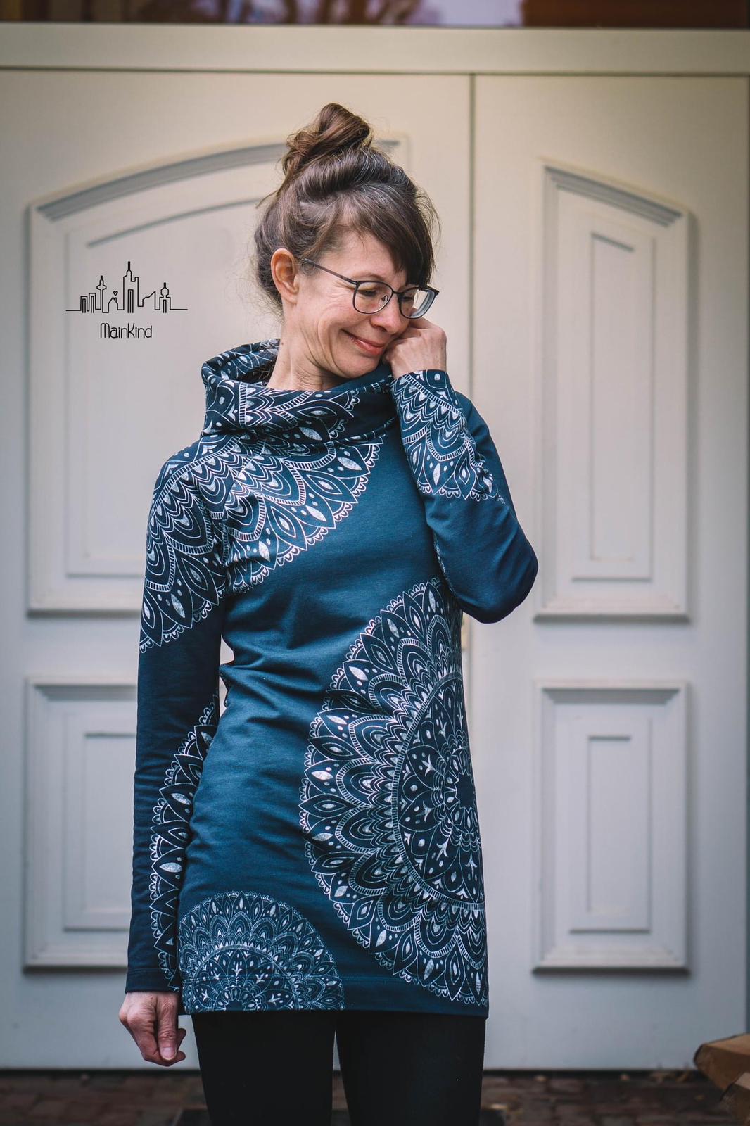 SoftTouch Sommer-Sweat-Stoff "amazing #blue silver" (0,25m)