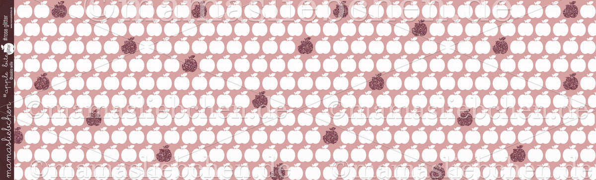 Bio-Sommer-Sweat-Stoff "apple bite glitter #rose glitter" (0,5m)