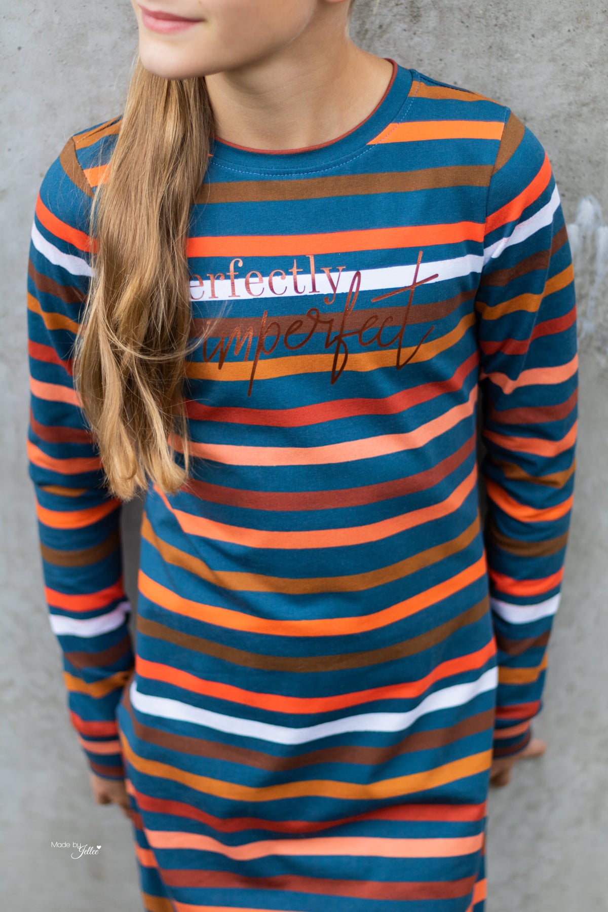 Bio-Sommer-Sweat-Stoff "Aqua stripes #night" (0,5m)