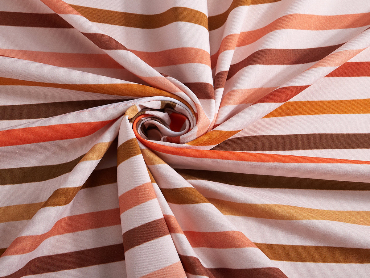Bio-Sommer-Sweat-Stoff "Aqua stripes #rose" (0,25m)