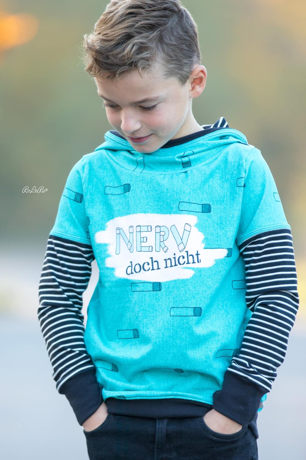 Bio-Sommer-Sweat-Stoff "BEndix wild #mint" (1Panel/ ca.0,65 m)