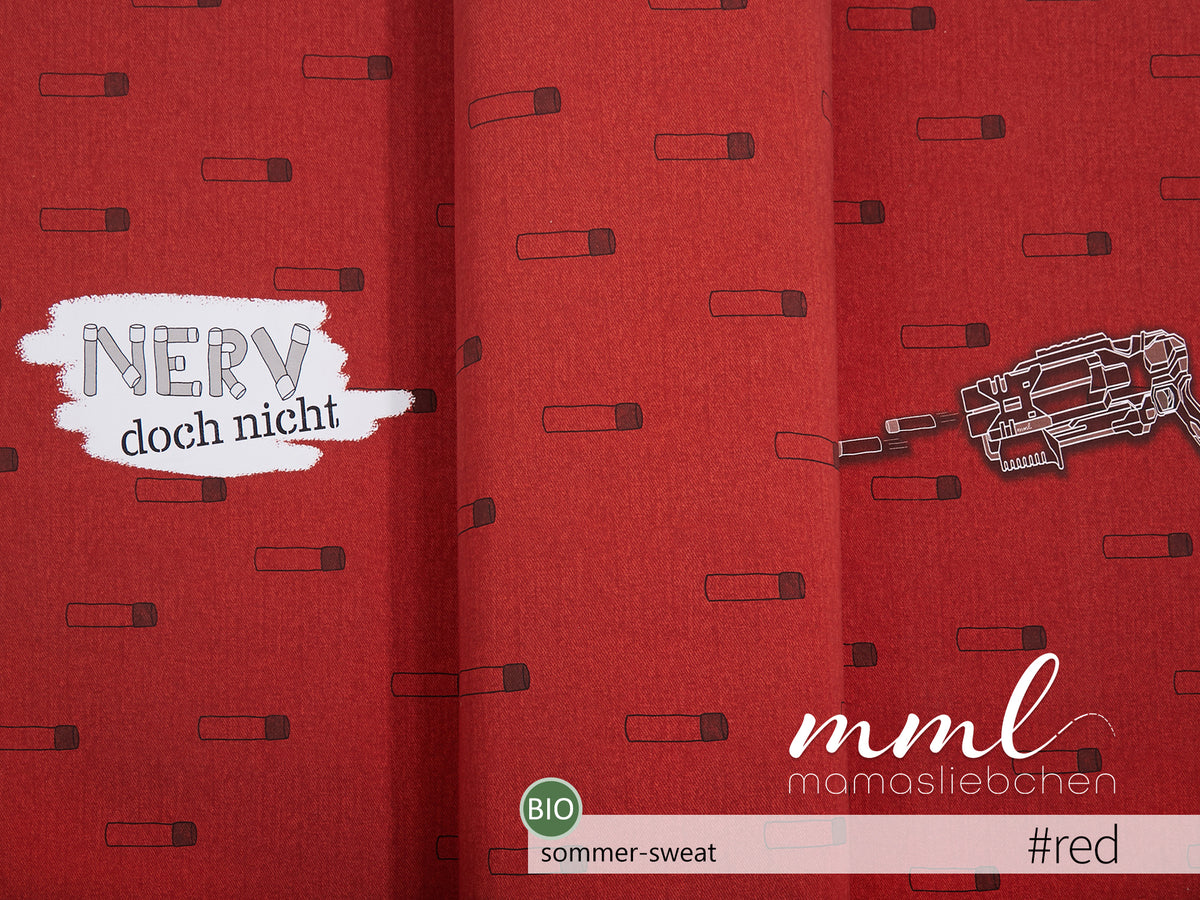 Bio-Sommer-Sweat-Stoff "BEndix wild #red" (1Panel/ ca.0,65 m)