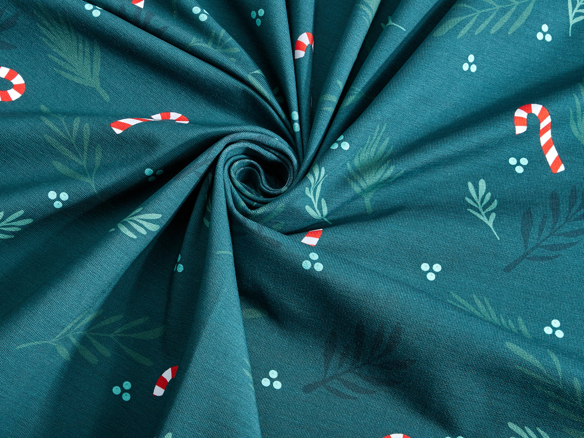 Bio-Sommer-Sweat-Stoff "Best Time of the year Kombi #teal" (0,5m)