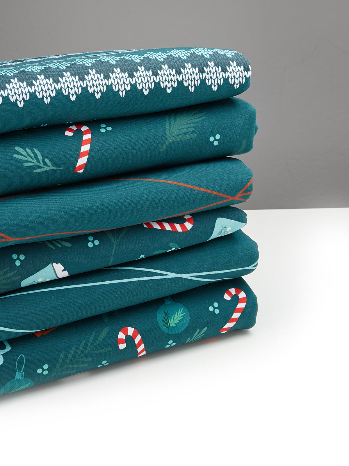 Bio-Sommer-Sweat-Stoff "Best Time of the year Kombi #teal" (0,5m)