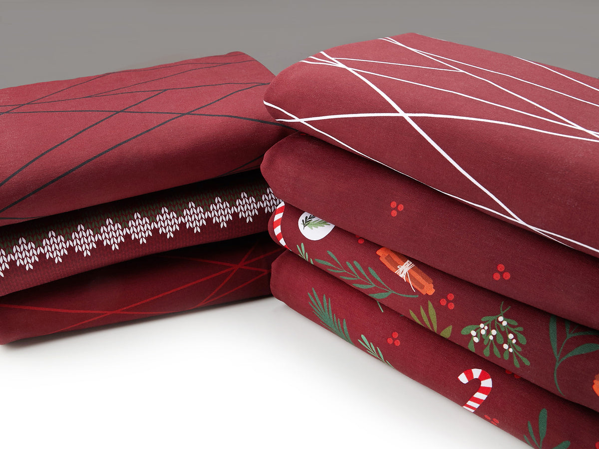 Bio-Sommer-Sweat-Stoff "Best Time of the year #red" (0,25m)