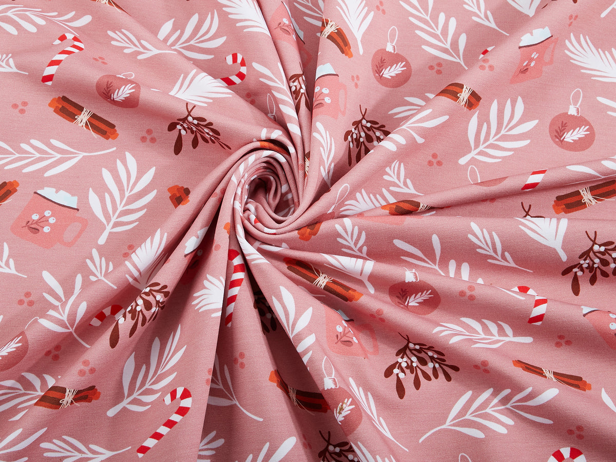 Bio-Sommer-Sweat-Stoff "Best Time of the year #rose" (0,25m)