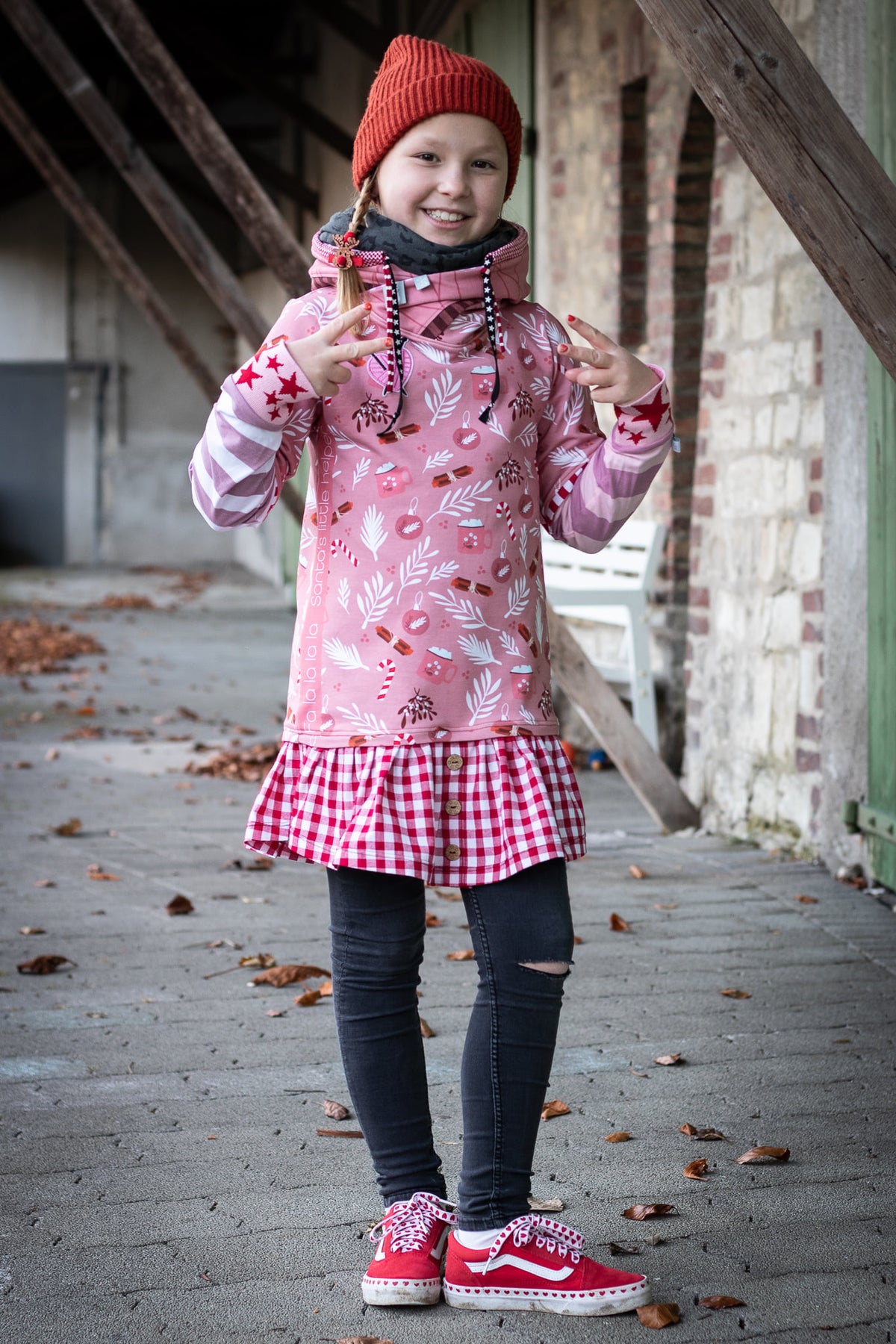 Bio-Sommer-Sweat-Stoff "Best Time of the year #rose" (0,25m)