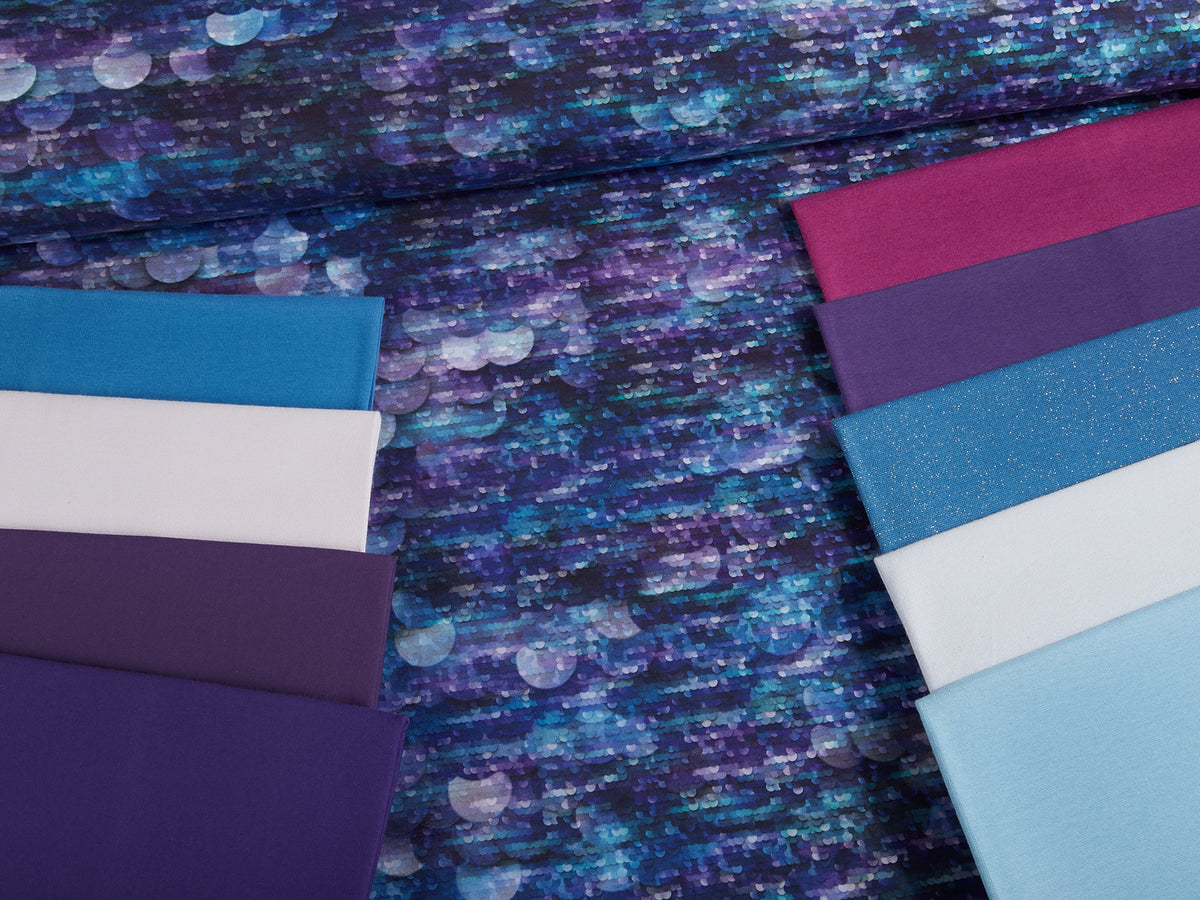Bio-Sommer-Sweat-Stoff "Dazzle flow #discotheque" (0,25m)