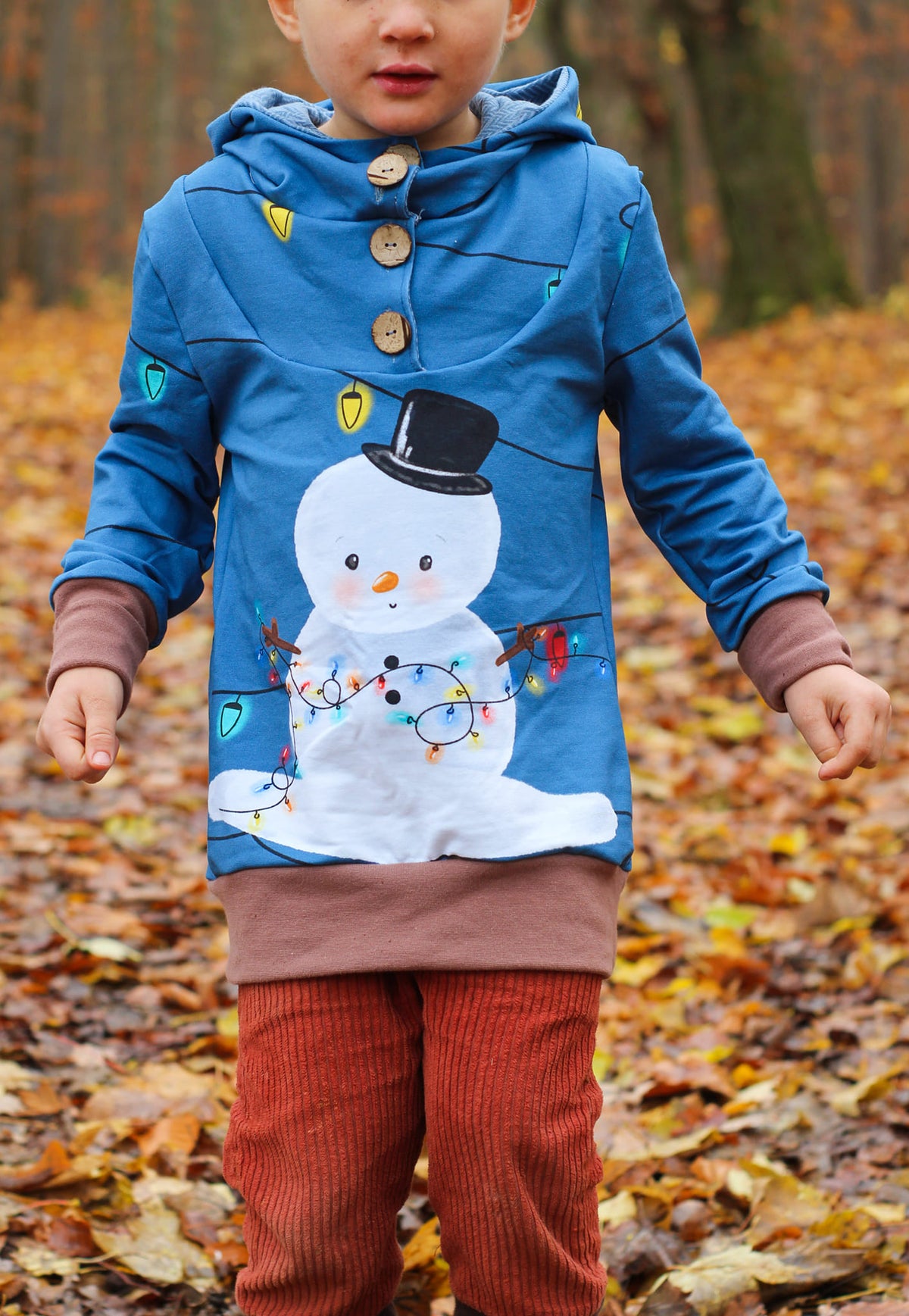 Bio-Sommer-Sweat-Stoff "First Christmas #smoky" (1 Panel, ca. 1,00m)