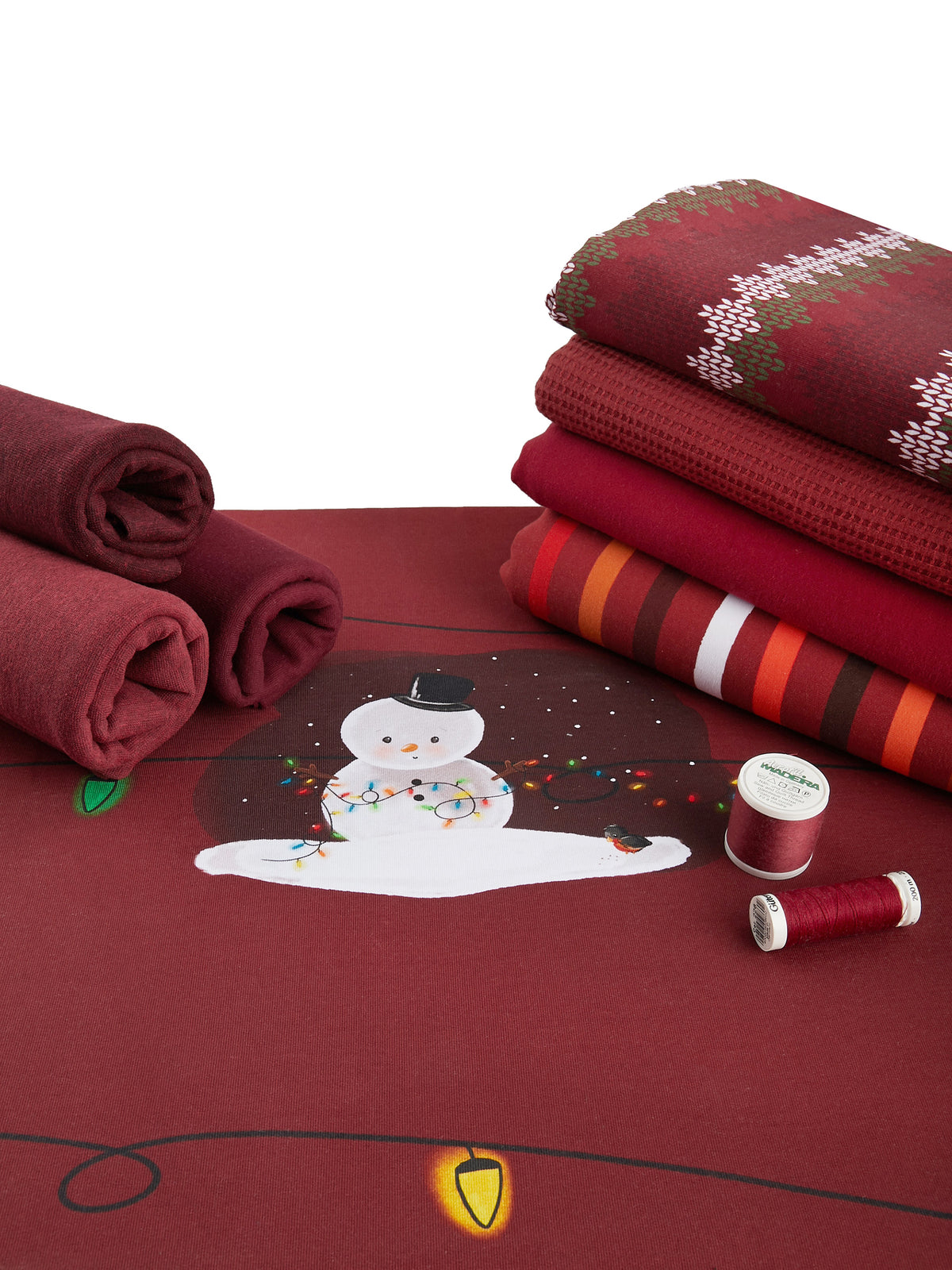 Bio-Sommer-Sweat-Stoff "First Christmas #wine" (1 Panel, ca. 1,00m)