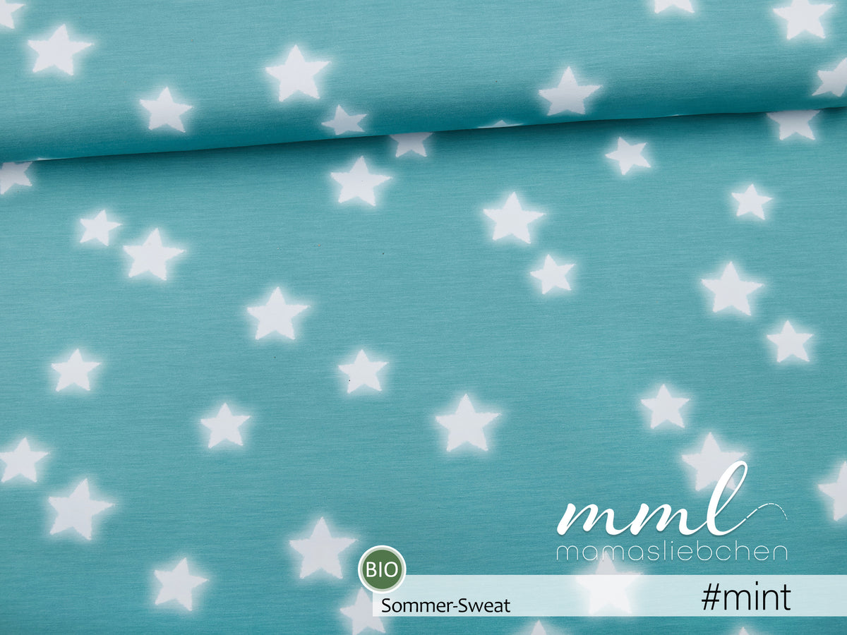 Bio-Sommer-Sweat-Stoff "Glow #mint" (0,5m)
