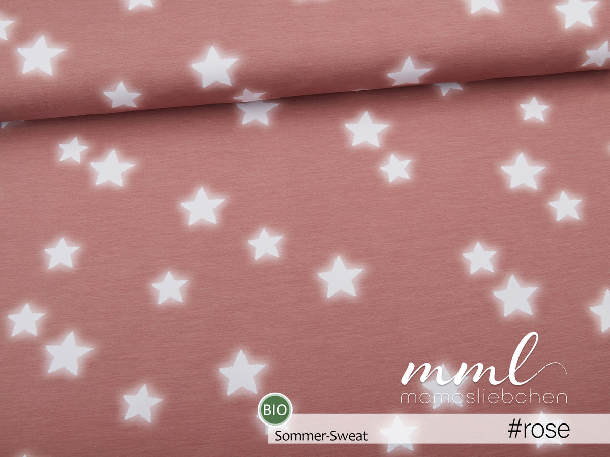Bio-Sommer-Sweat-Stoff "Glow #rose" (0,25m)