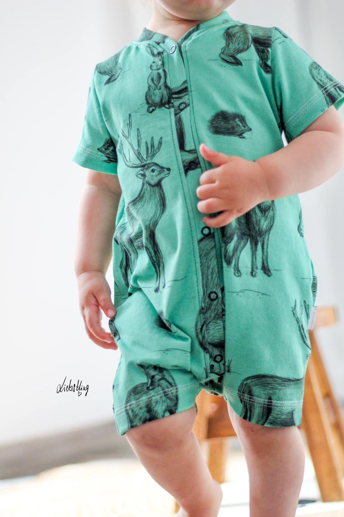 Bio-Sommer-Sweat-Stoff "in the night #mint" (0,25m)