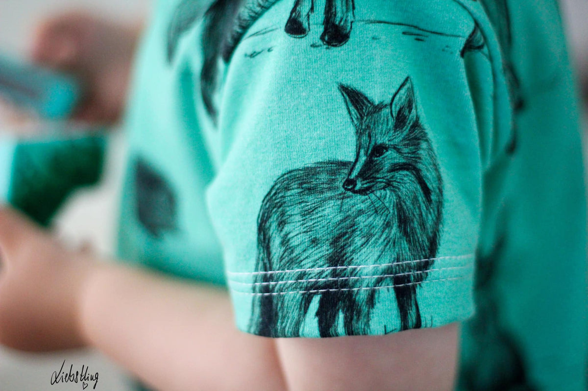Bio-Sommer-Sweat-Stoff "in the night #mint" (0,25m)