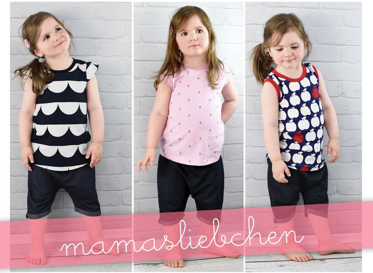 EBook Nähanleitung und Schnittmuster "#17 Girls Top (50/56-158/164)" von mamasliebchen (digital)