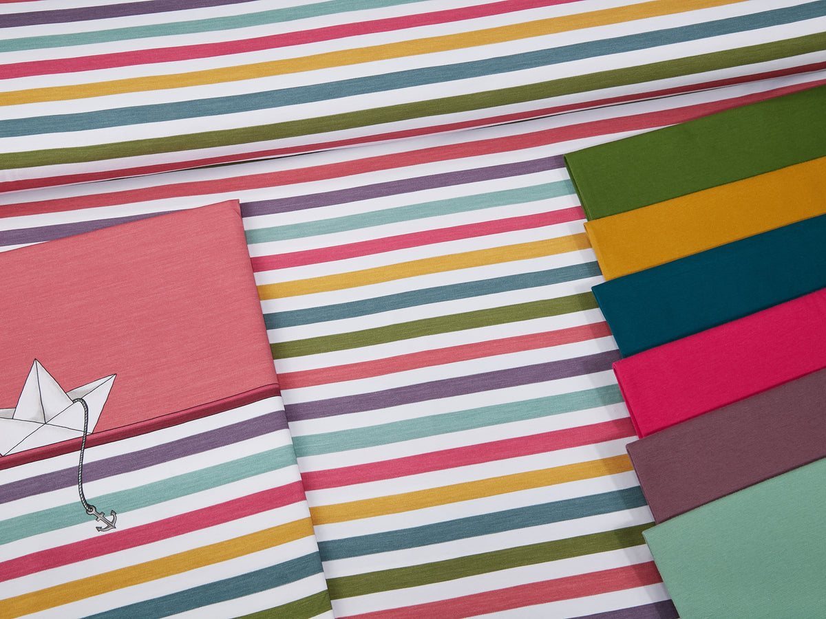 Jersey-Stoff "ahoi-kombi stripes #rainbow pink" (0,25m)