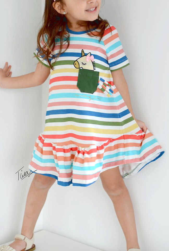 Jersey-Stoff "ahoi-kombi stripes #rainbow rose" (0,25m)