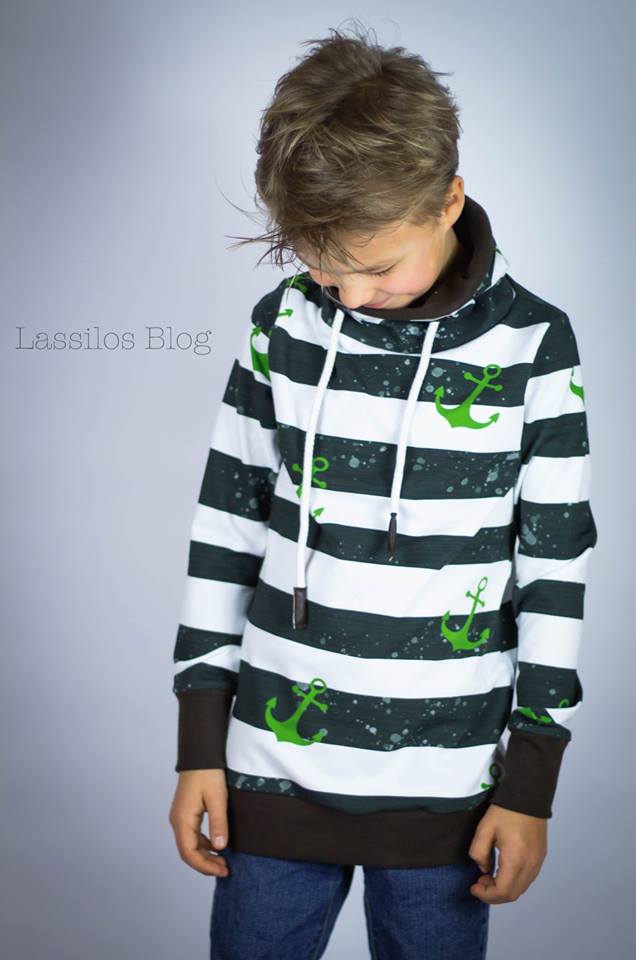 Jersey-Stoff "Ankerliebe #black" (0,25m)