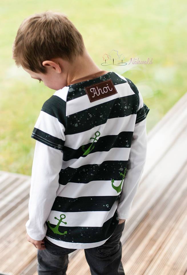 Jersey-Stoff "Ankerliebe #black" (0,25m)