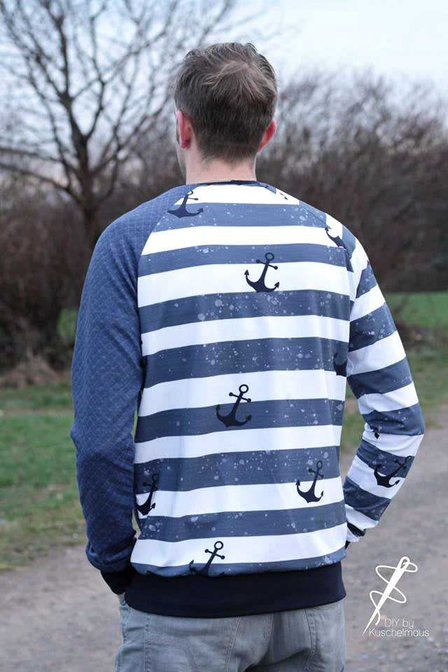 Jersey-Stoff "Ankerliebe #jeans" (0,25m)