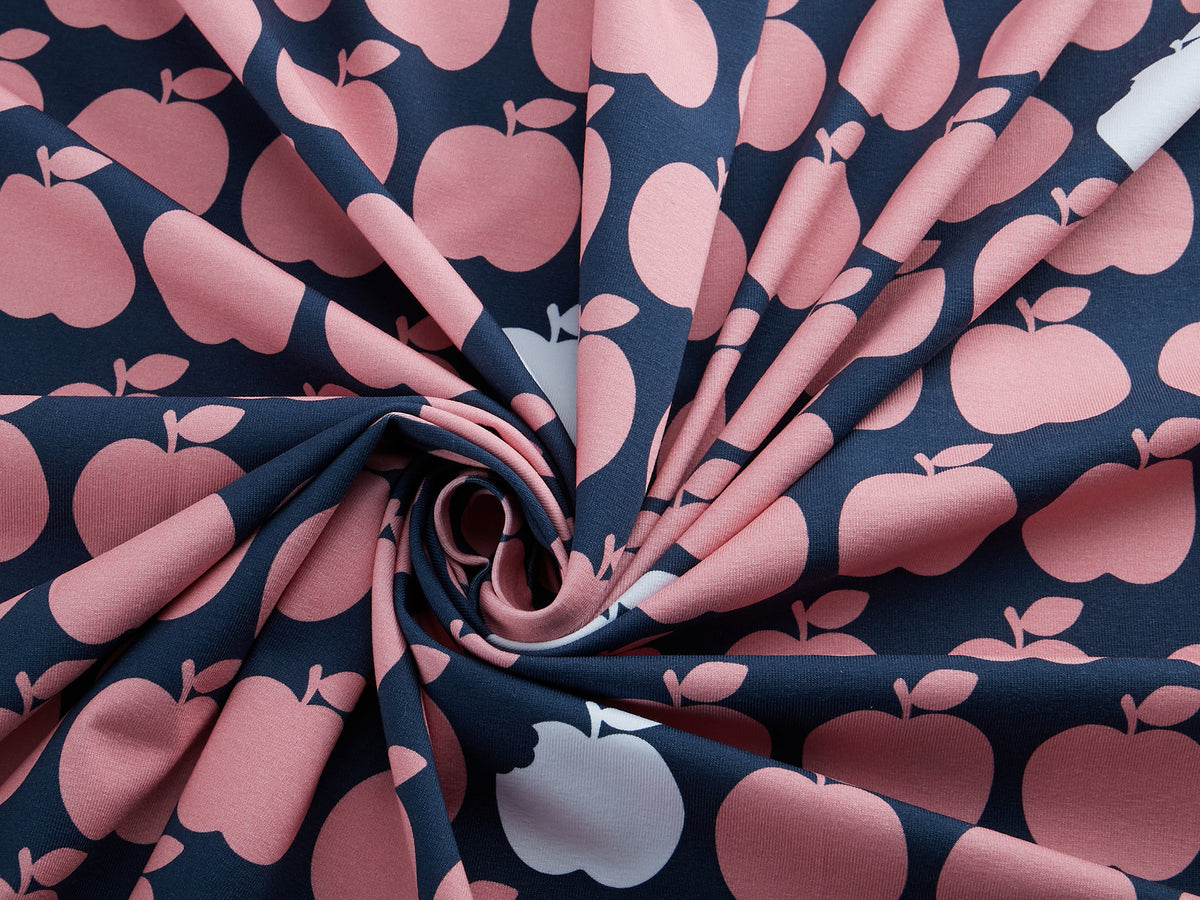 Jersey-Stoff "apple bite 2022 #blue rose" (0,25m)