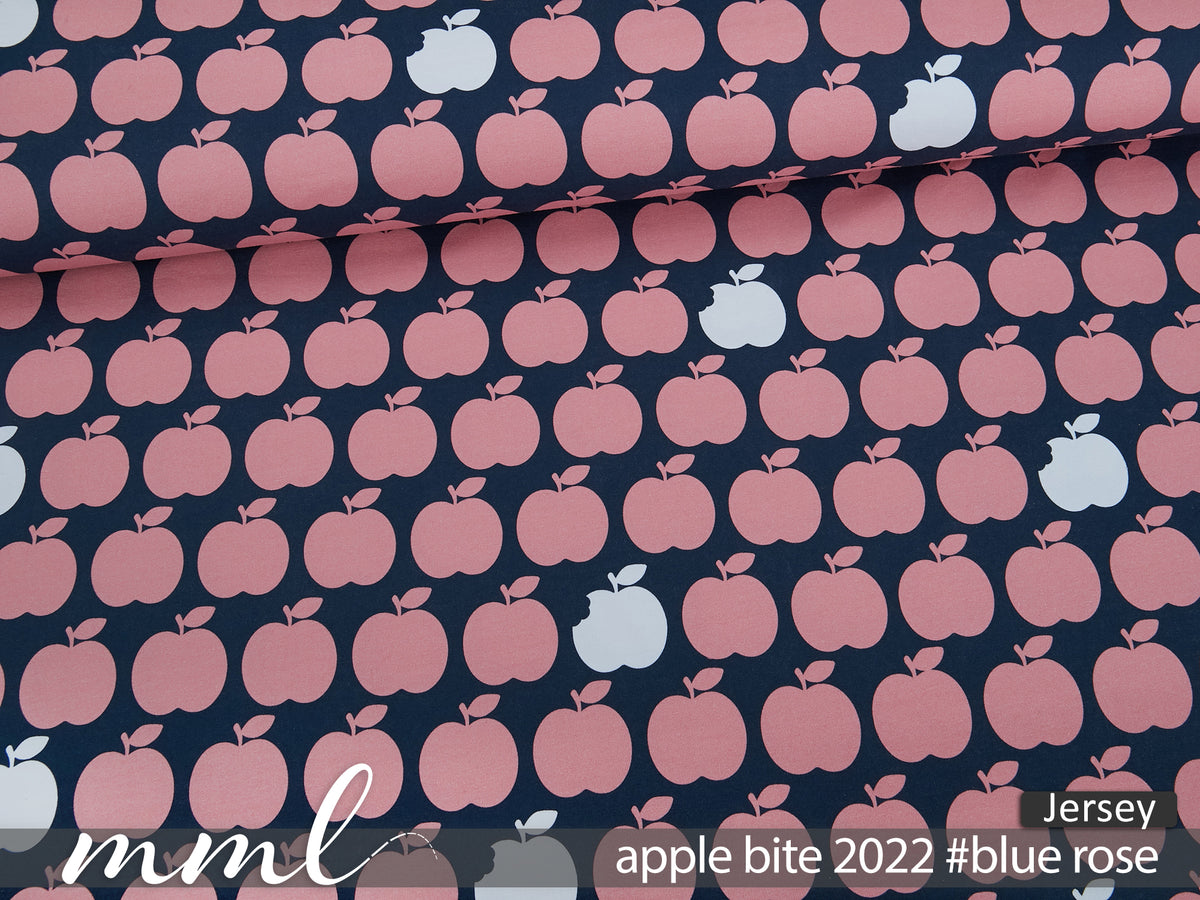 Jersey-Stoff "apple bite 2022 #blue rose" (0,25m)