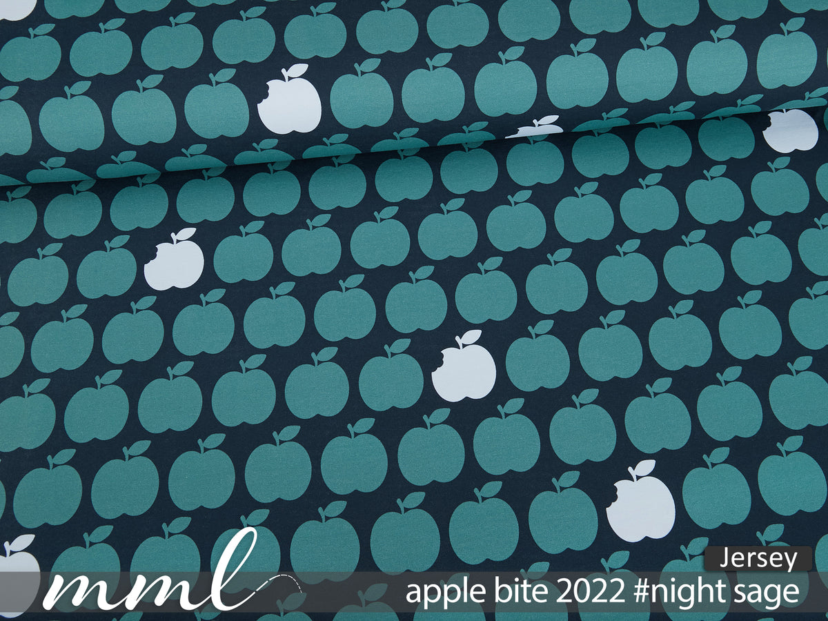 Jersey-Stoff "apple bite 2022 #night sage" (0,25m)