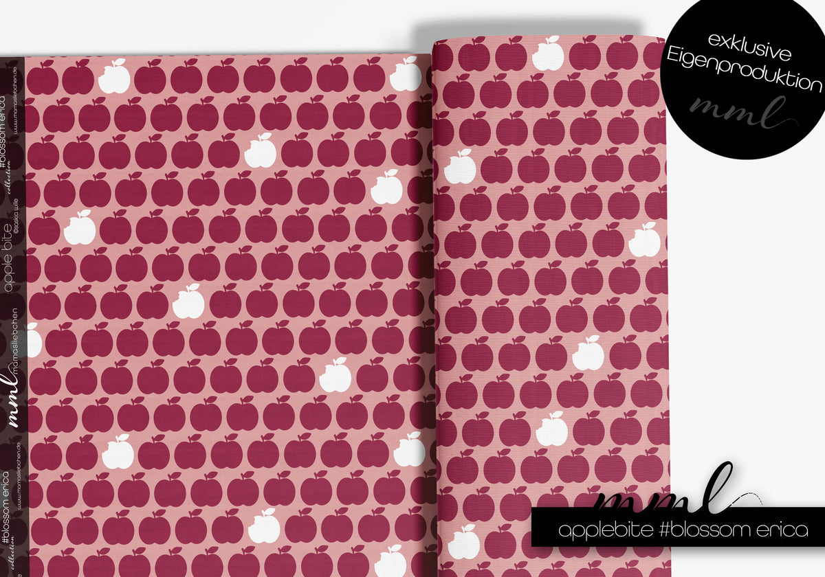 Jersey-Stoff "apple bite collection #blossom erica" (0,25m)