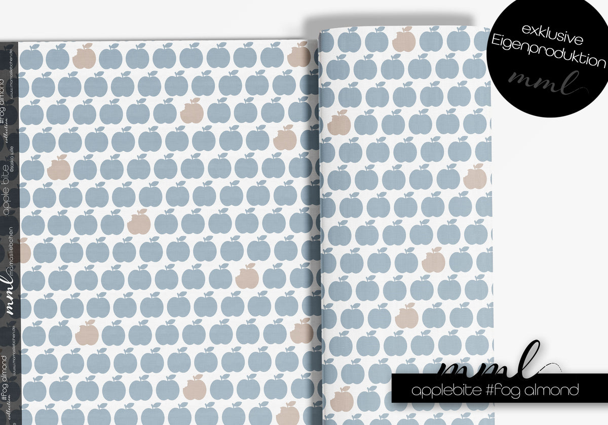 Jersey-Stoff "apple bite collection #fog almond" (0,25m)