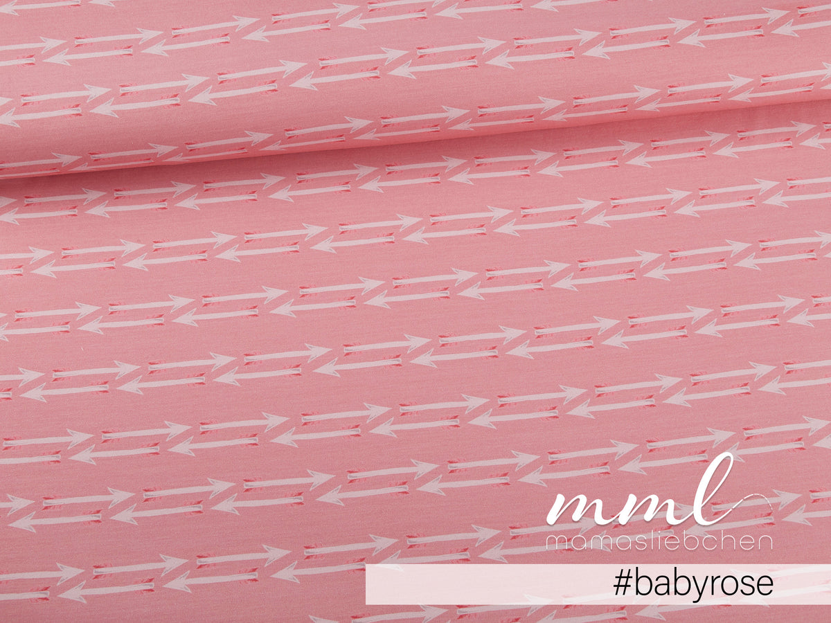 Jersey-Stoff "Arrow #babyrose" (0,25m)