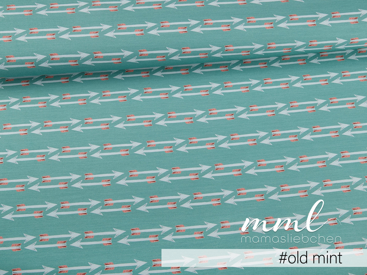 Jersey-Stoff "Arrow #old mint" (0,25m)