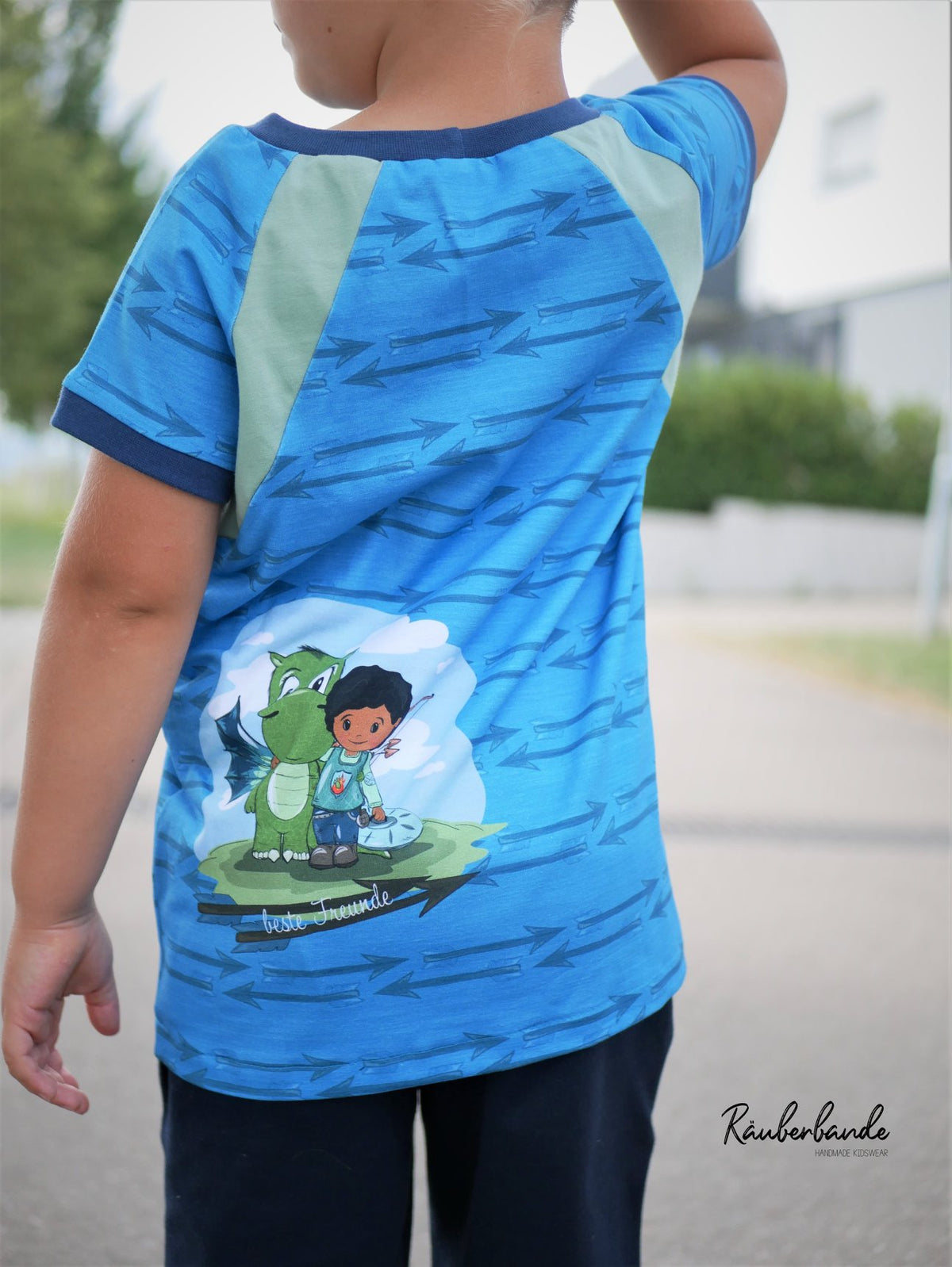 Jersey-Stoff "Arvetti & friends #blue" (1 Panel, ca 0,75m)