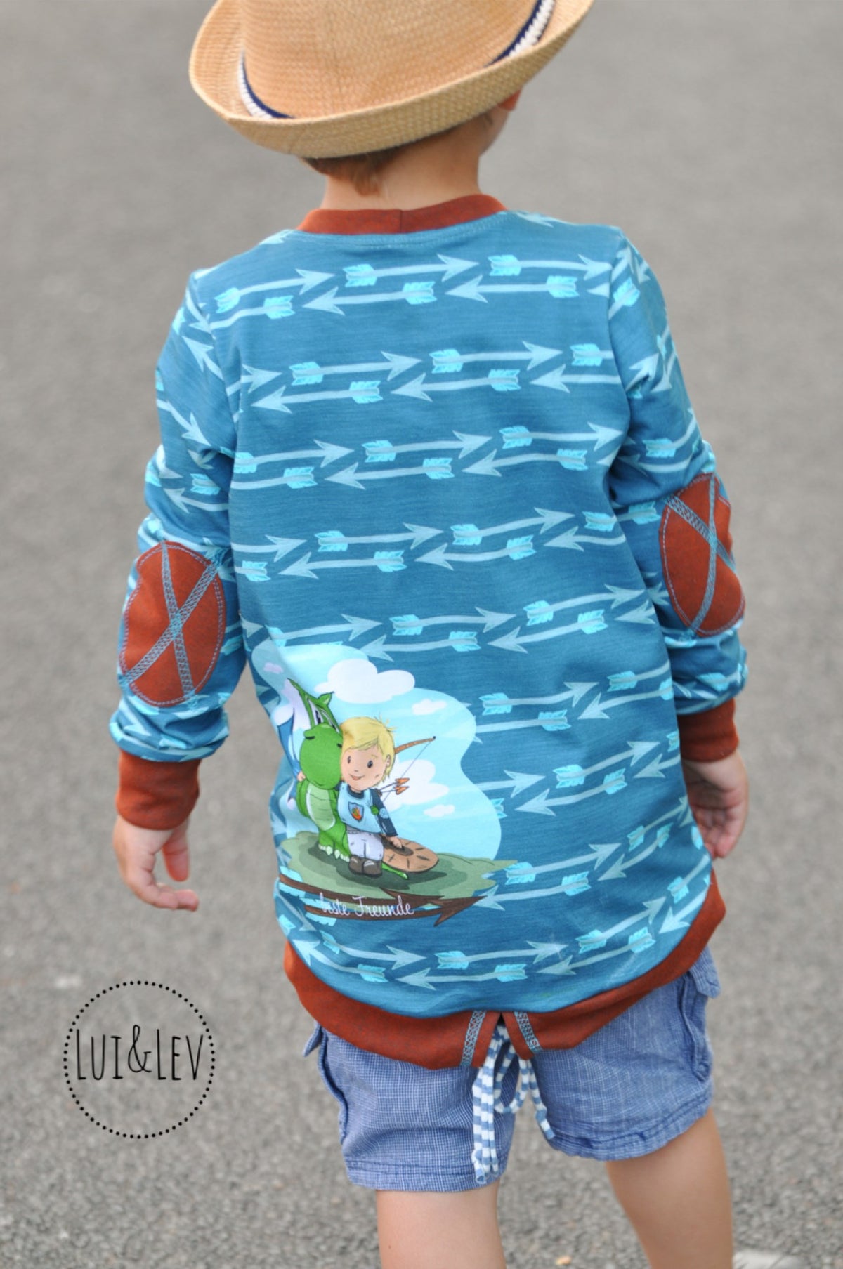 Jersey-Stoff "Arvetti & friends #smoky" (1 Panel, ca 0,75m)