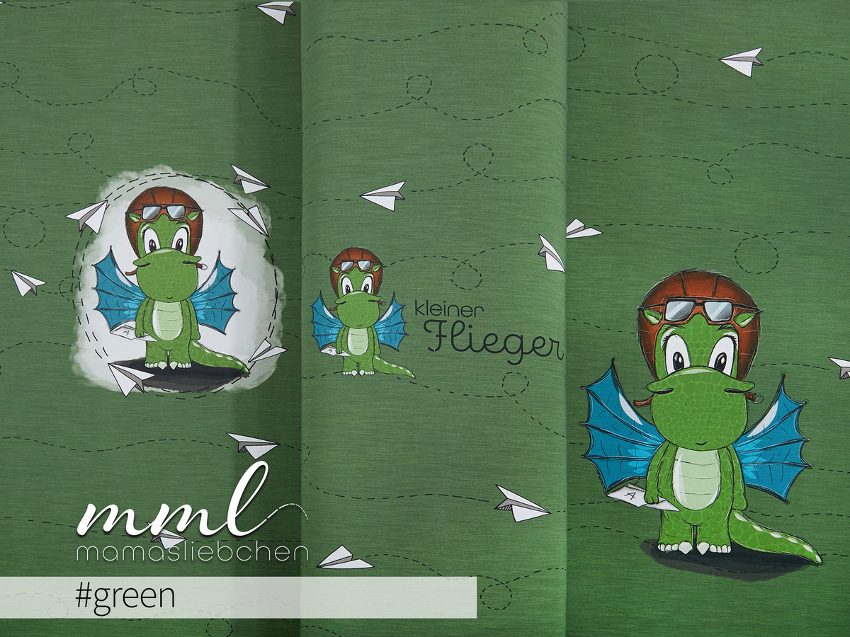 Jersey-Stoff "Arvetti in the sky #green" (1Panel/ ca.0,65 m)