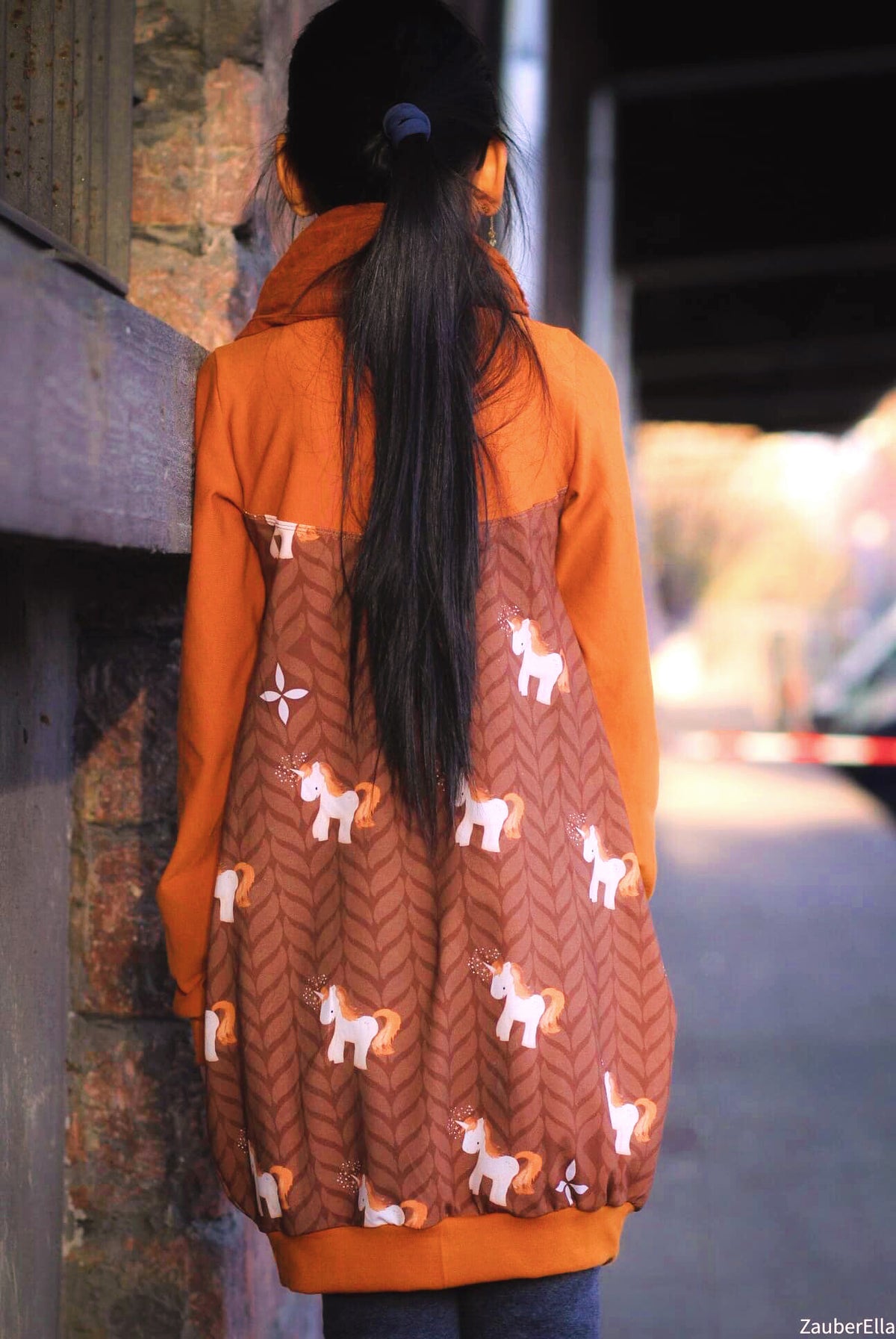 Jersey-Stoff "Baby Unicorn #rust" (1Panel/ ca.0,65 m)