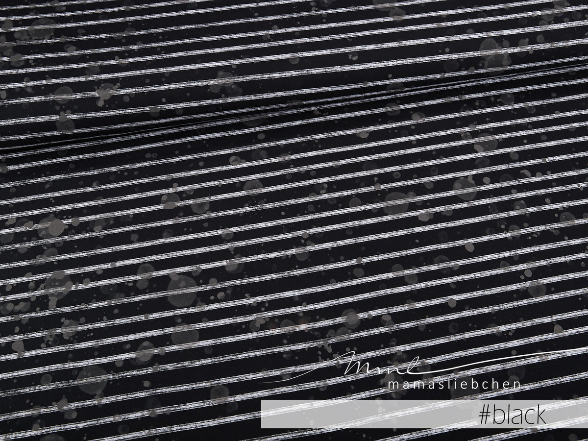 Jersey-Stoff "beach stripes #black" (0,5m)