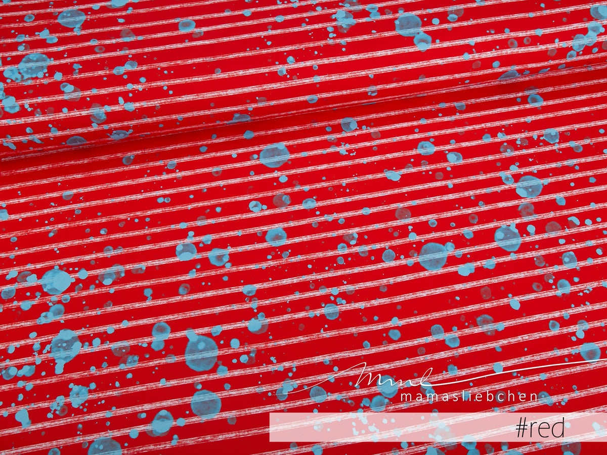 Jersey-Stoff "beach stripes #red" (0,5m)