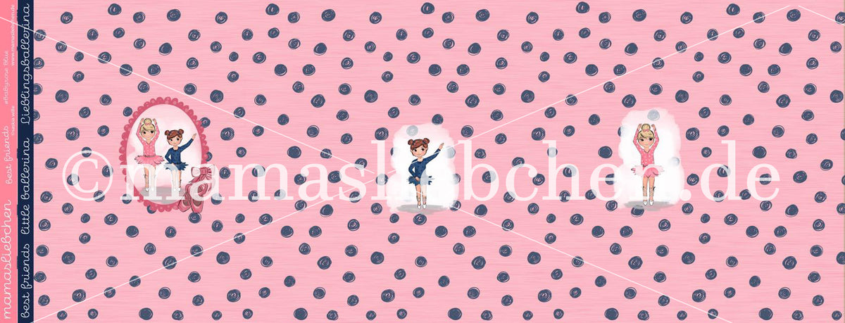 Jersey-Stoff "best friends #babyrose-blue" (1 Panel, ca 0,65m)