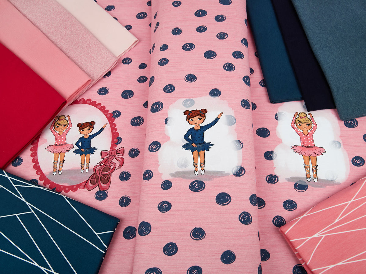Jersey-Stoff "best friends #babyrose-blue" (1 Panel, ca 0,65m)