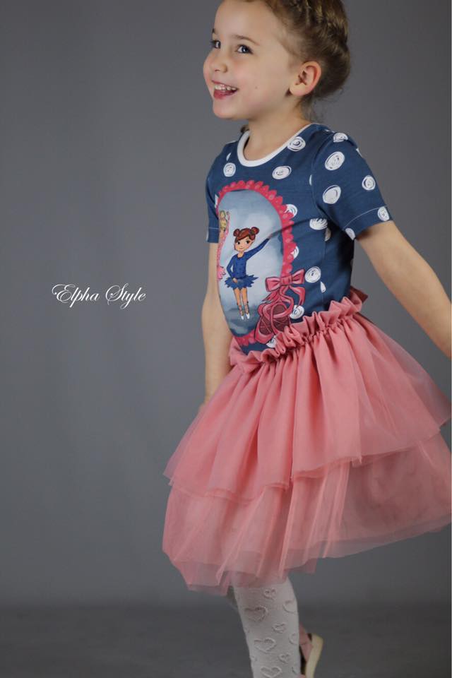 Jersey-Stoff "best friends #jeans-rose" (1 Panel, ca 0,65m)