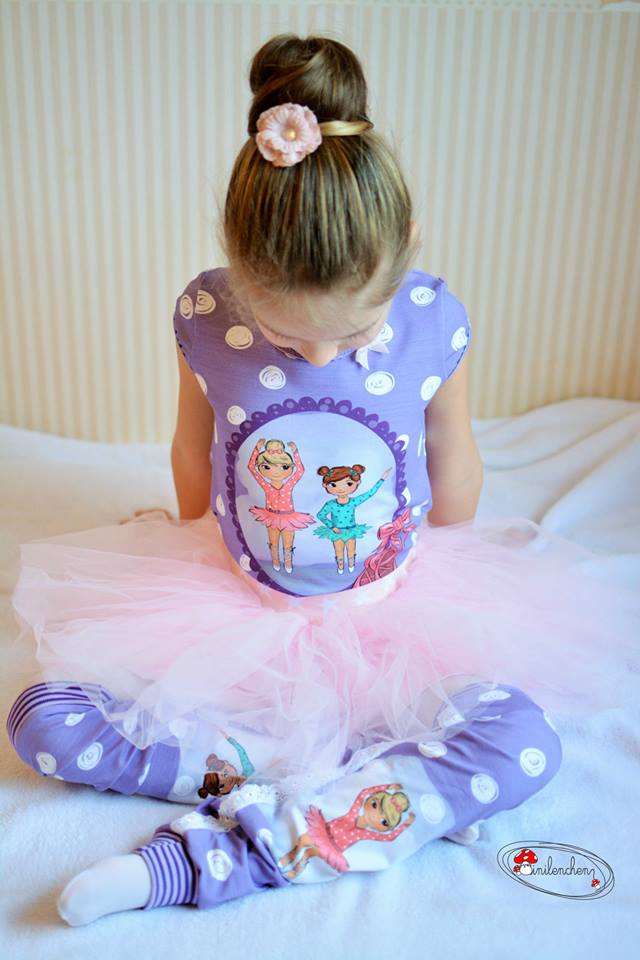 Jersey-Stoff "best friends lavender-teal" (1 Panel, ca 0,65m)
