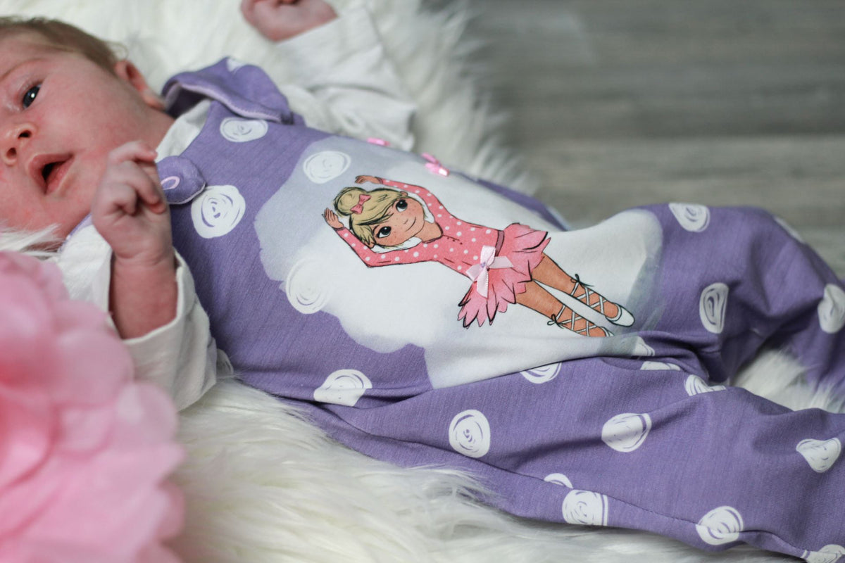 Jersey-Stoff "best friends lavender-teal" (1 Panel, ca 0,65m)