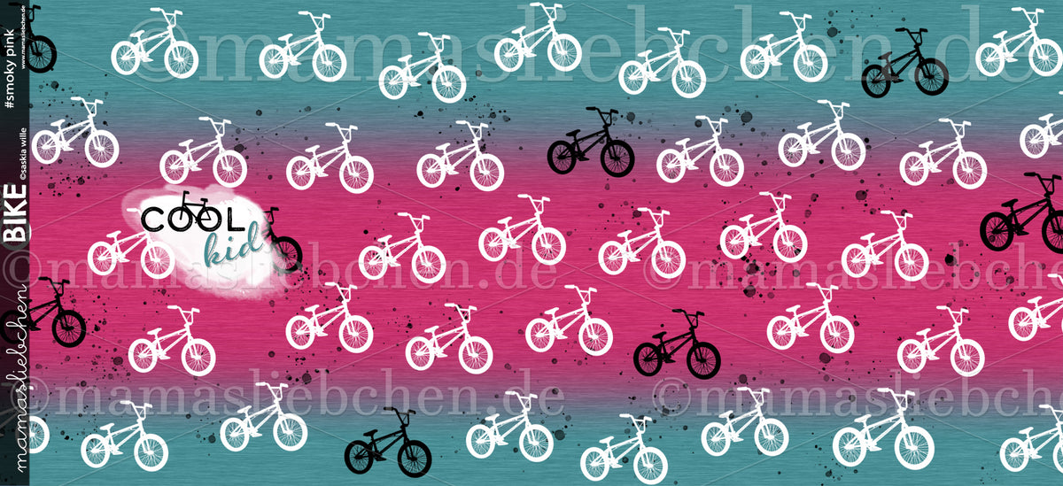 Jersey-Stoff "Bike #smoky pink" (1Panel/ ca.0,80m)